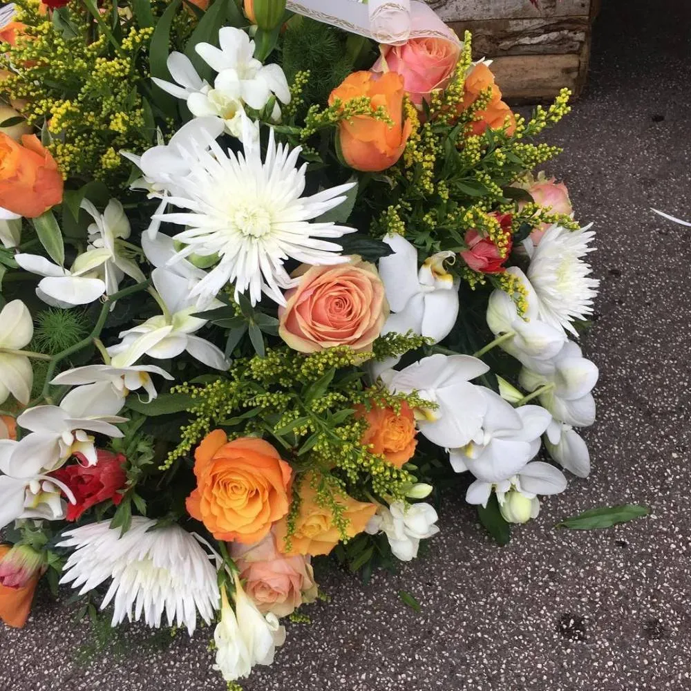 Bouquet deuil roses
